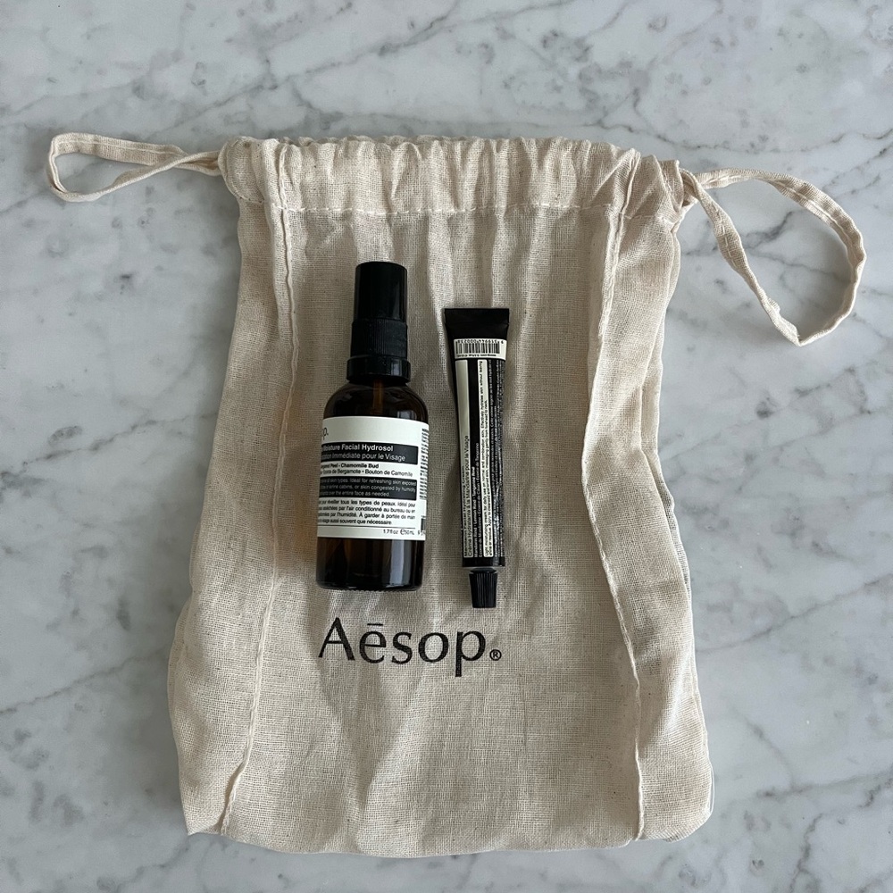 Aesop Immediate Moisture Facial Hydrosol and Mandarin Facial Hydrating Cream
